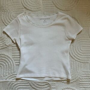 Aeropostale white lace shirt
